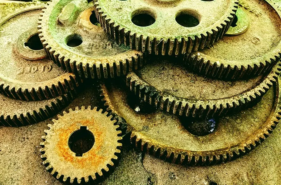 Photo taken by Colette Rathke showcasing gears in a pile
