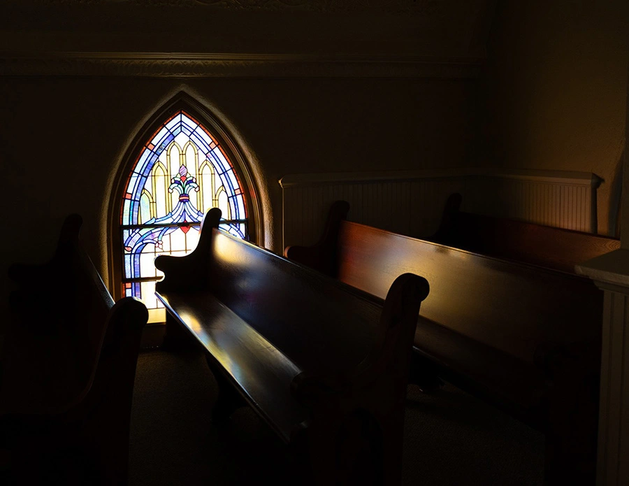 Photo taken by Colette Rathke showcasing the inside of a churh